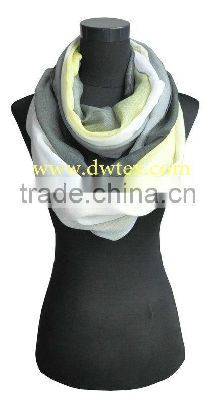 Ladies' 100% polyester neck long circle scarf with factory price