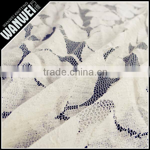 6 Discount Hot Sales High Quality White nylon polyester flower pattern lace for women dress/curtain 7051