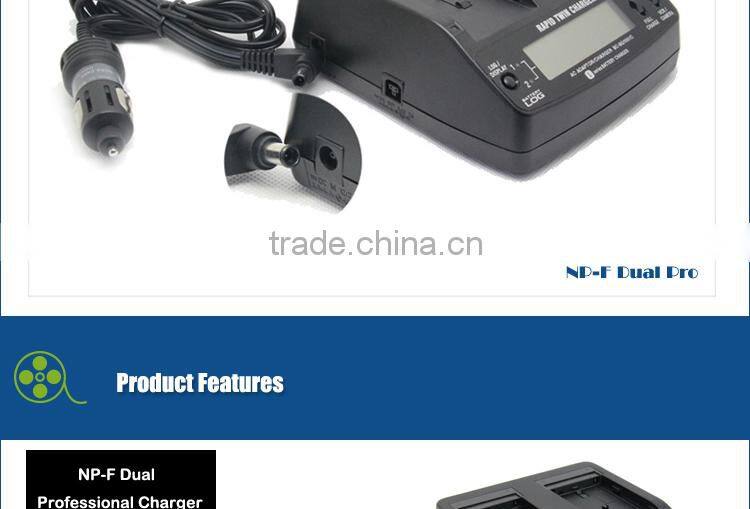 Fast Speed Dual LCD Quick Charger For Sony NP-F970 NP-F770 NP-F570