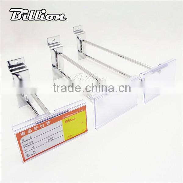 Supermarket metal chrome display hook for slating slat wall peg hook