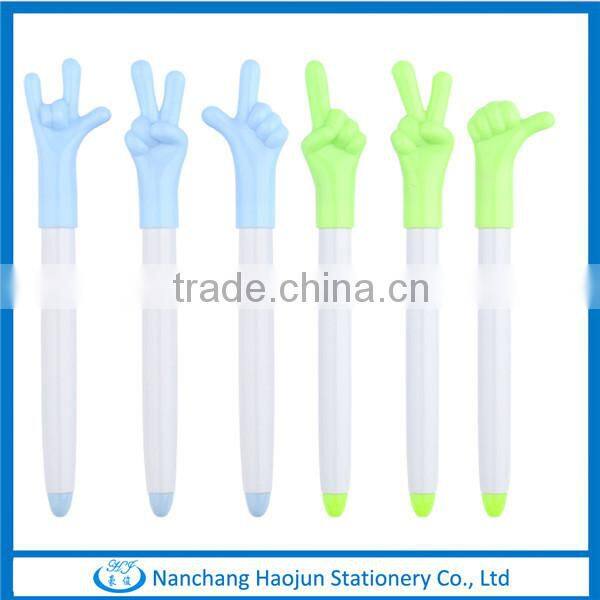 Promotional Color Hand Shaped Pens Plastic Pen ,Cheap Click Gift Plastic Ballpen