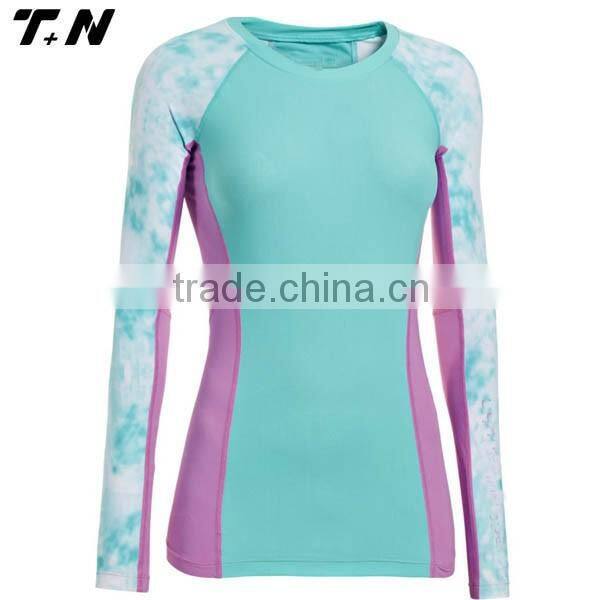Custom Printed Women Long sleeves Rash Guard Rashguard