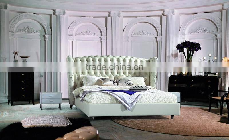 Luxury classical leather bed and Europe modern style