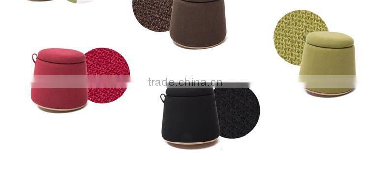 Hot sale Creative fabric round change shoe stool Y404