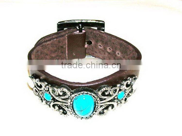 Excellent quality new coming cord end leather bracelet