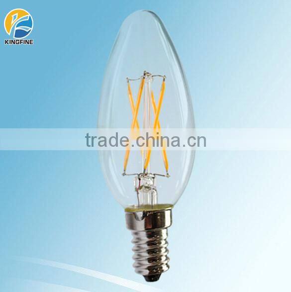 AC220V E14 2W 4W Retro Filament LED COB Light Lamp Candle Flame Bulb