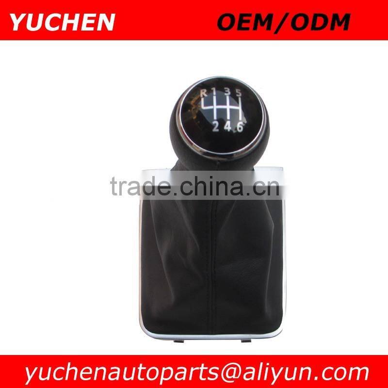 Factory Wholesales YUCHEN Car Shift Gear Knob With Chrome Frame For VW Passat B6 CC 3C R36 TDI 2005-2011 car body part name