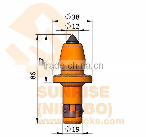 C21FHD chain trencher parts cat bullet trenching carbide cutter teeth for rock saw trencher