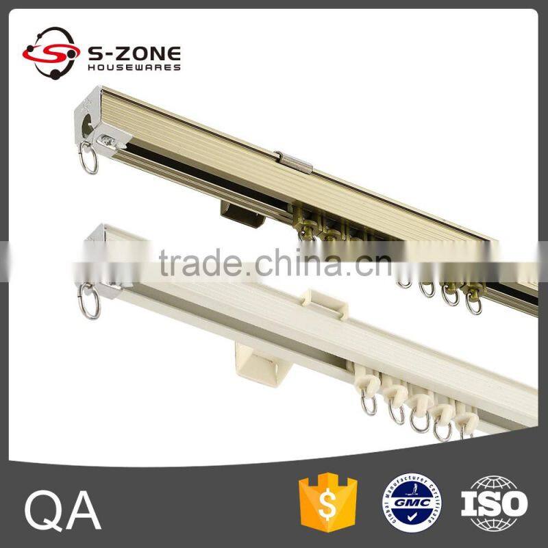 Drapery curtain aluminum wall mounted curtain rail