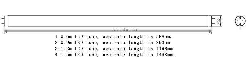T8 LED Tube 3ft 13W 6500k AC90-265V SMD3528 216pcs