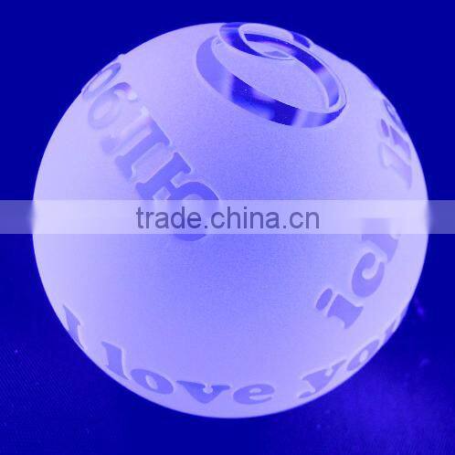 High quality white laser engraving crystal glass paperweight
