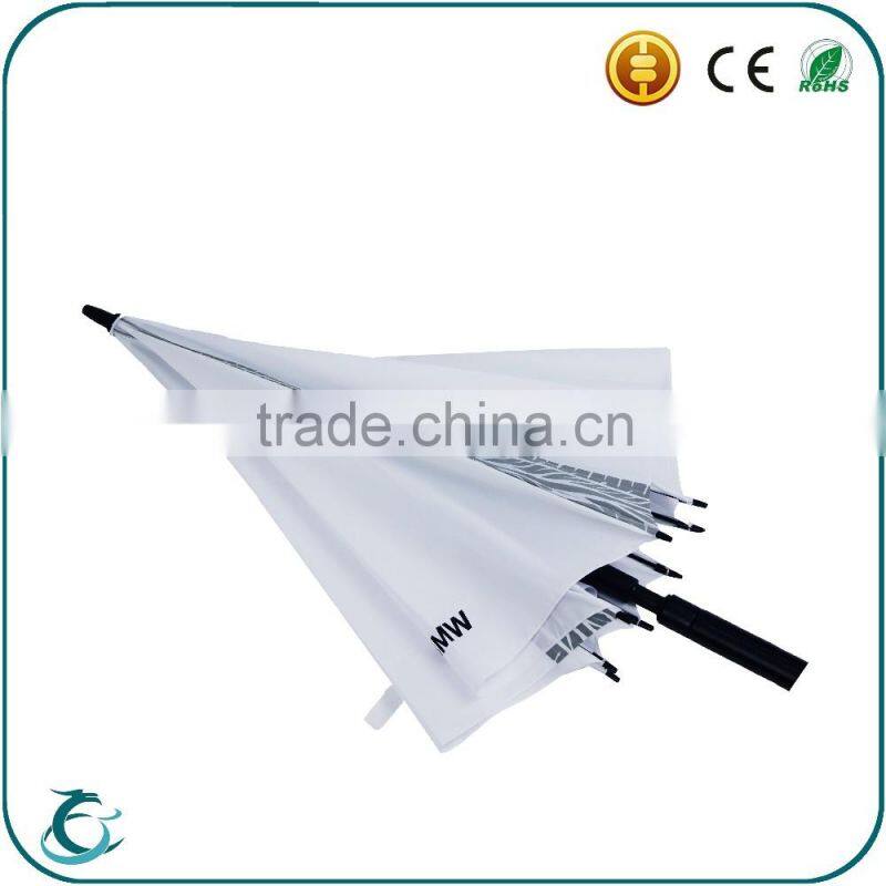 top quality printing logo golf rain umbrella with fiberglass frame