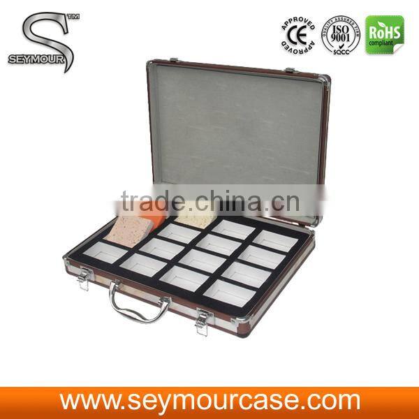 Sample Cases With Wheels White Granite Floor Tiles Sample Box Display Case