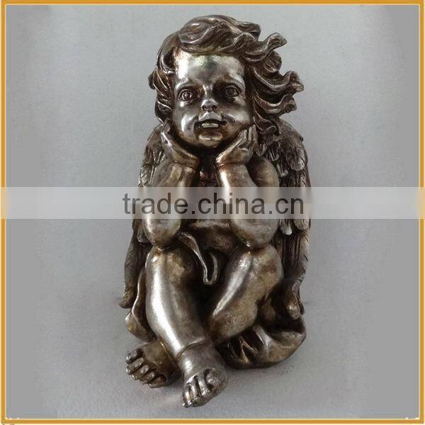 hotsale resin angel figurine for home decor polyresin angel