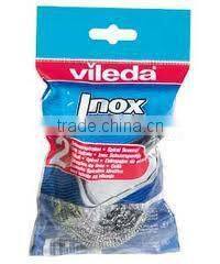 Stainless Steel Wire Sponge Metal Pot BBQ Grill Scrubber Pad Cleaner NEW