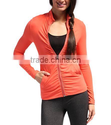 womens fitness jacket, gym jacket, nylon yoga jacket