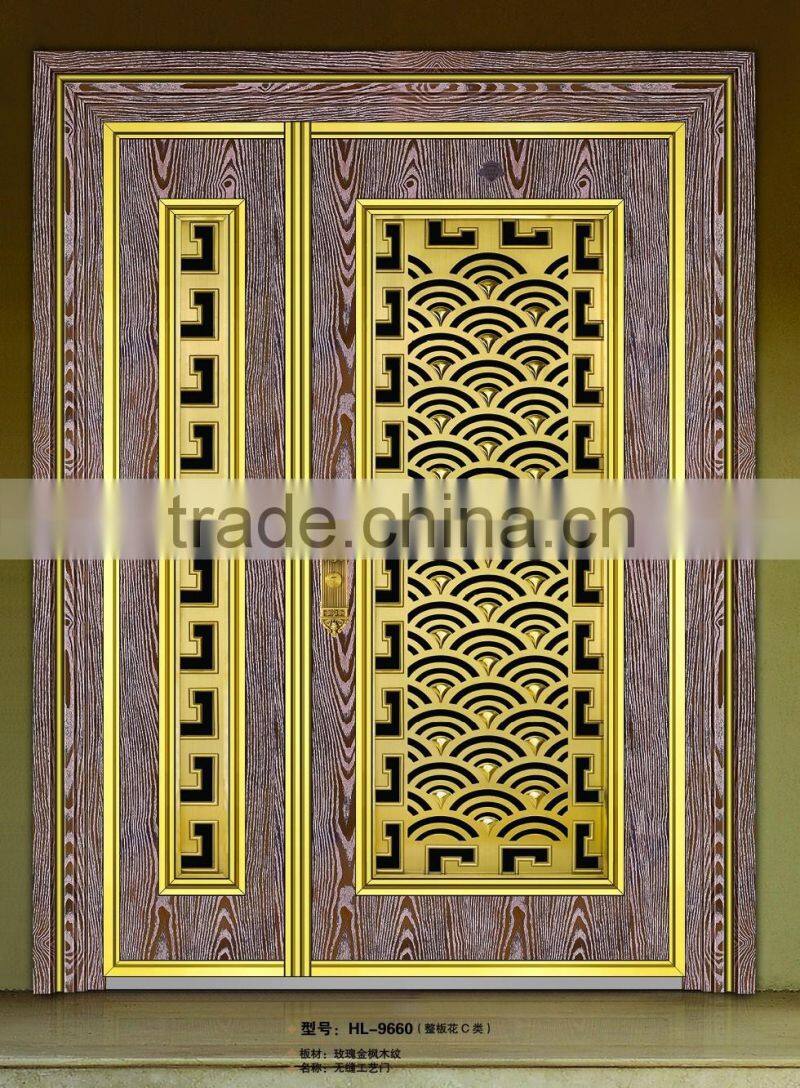 Security stainless steel swing door price