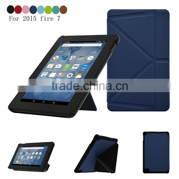 Newest Products 2015 New Leather Belt Clip 7 Inch Tablet Case Tablet Pc Case for fire 7 origami case