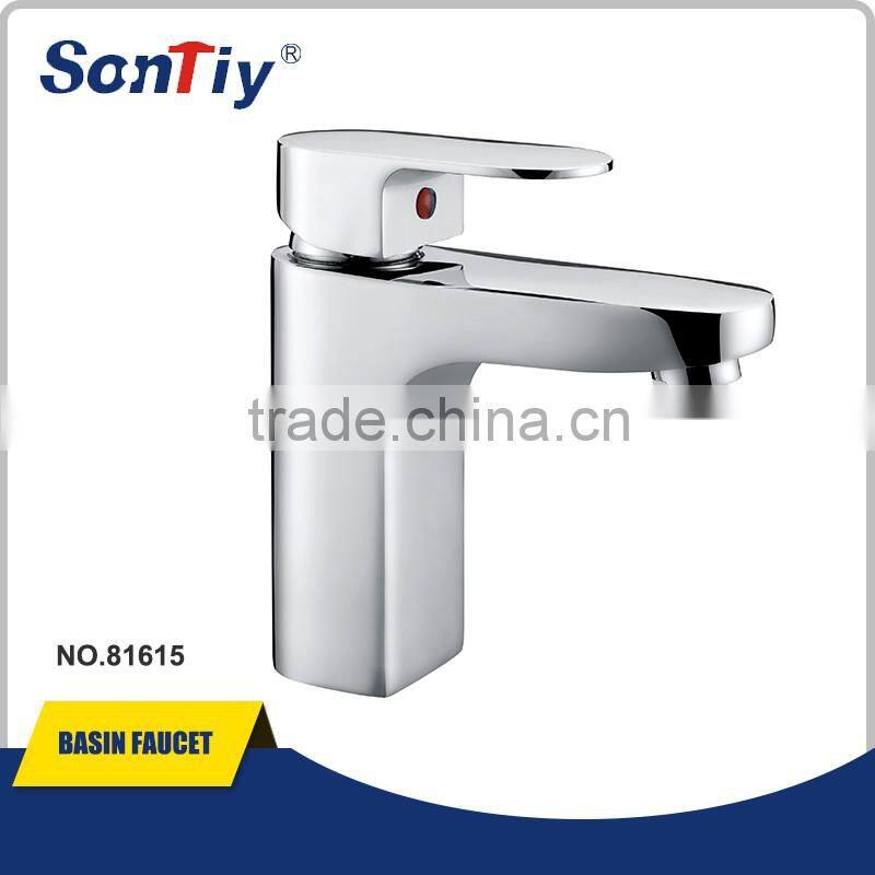 Single Hole Sink Brass Bathroom Cold & Hot Faucet