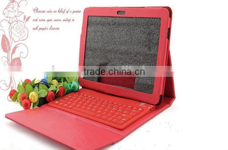 2014 hot selling leather case for 7 inch keyboard Tablet PC with Mini USB 2.0 connector
