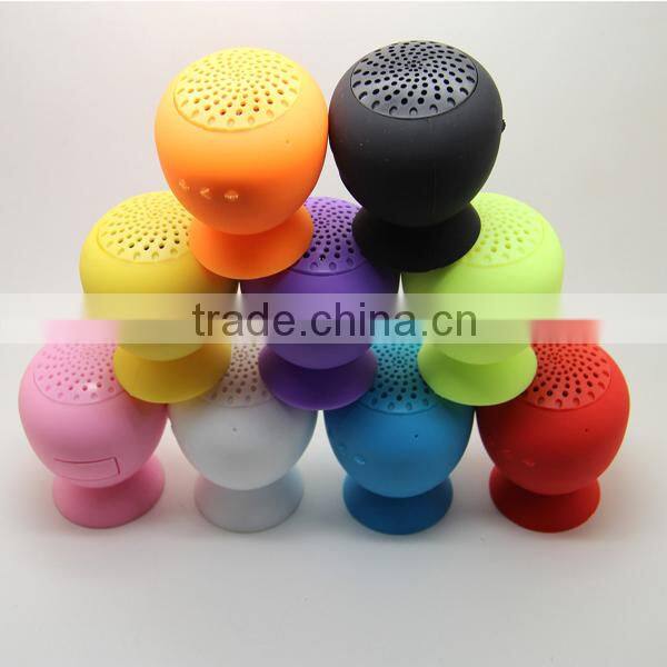 Portable silicone waterproof sucker speaker bluetooth speakerphone