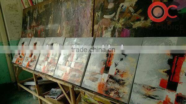 Newest design handpainted abstract wall oil painting designs