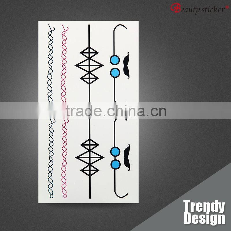 Cusomized CMYK Printing Tattoo Sticker