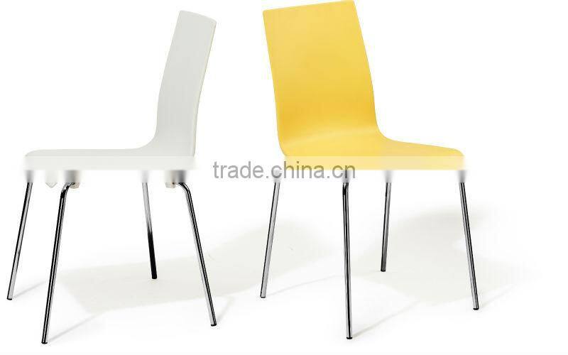 2015 new design dining room plastic chair for sale white chair yellow chair