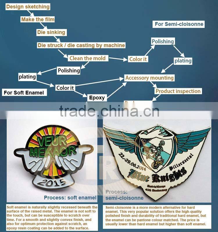 2015 hot sale custom medal with colour ribbon for senior cadre