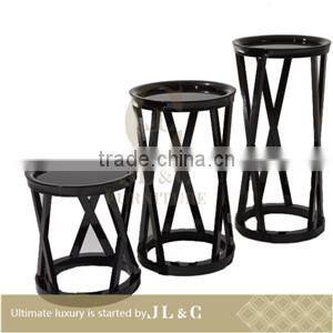 JS01-24 four seats sofa with solid wood real leather in living room from JL&C luxury furniture new design (China supplier)