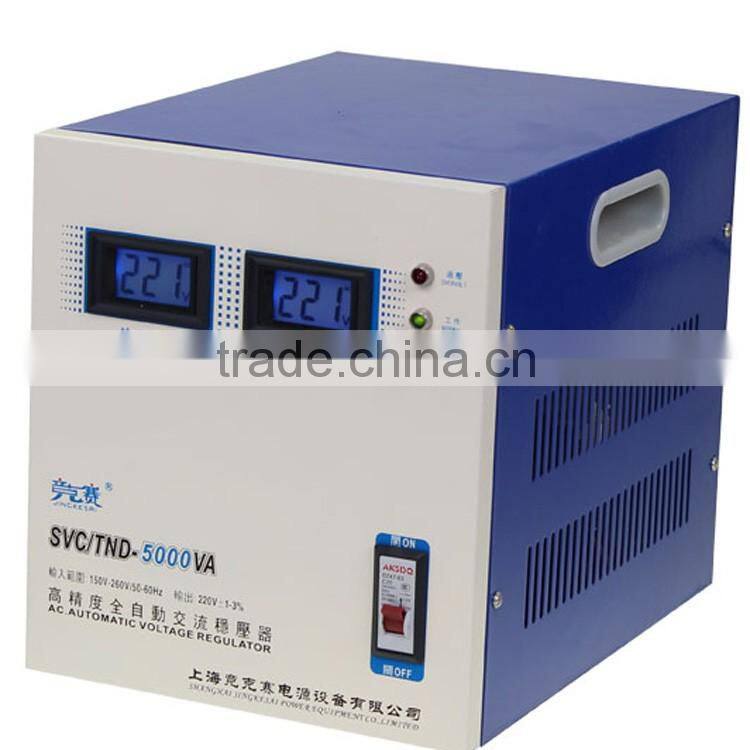2016 New Type SVC TND Single Phase Home Servo Motor Automatic Winging 220V AC Voltage Stabilizer Regulator Made in Jingkesai