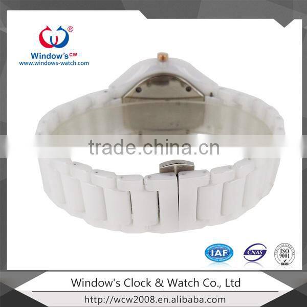 wholesale China watch stainless steel back ceramic watch