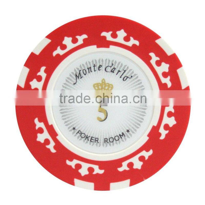 300 Ct Monte Carlo "Poker Room" Clay Poker Chip Set w/ Aluminum Case + Cut Cards