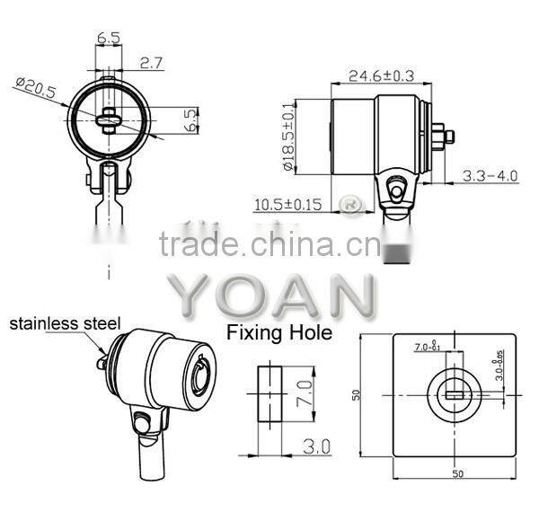 The computer cable tubular key lock with cam buckle