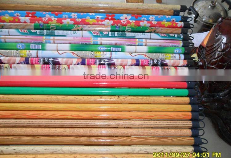 PVC coated wooden broom mop handle made in China