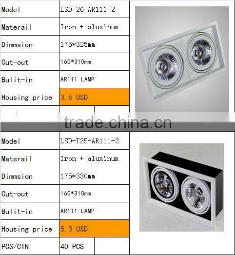 high cri architectural dimmable cob led ar111 spot downlight