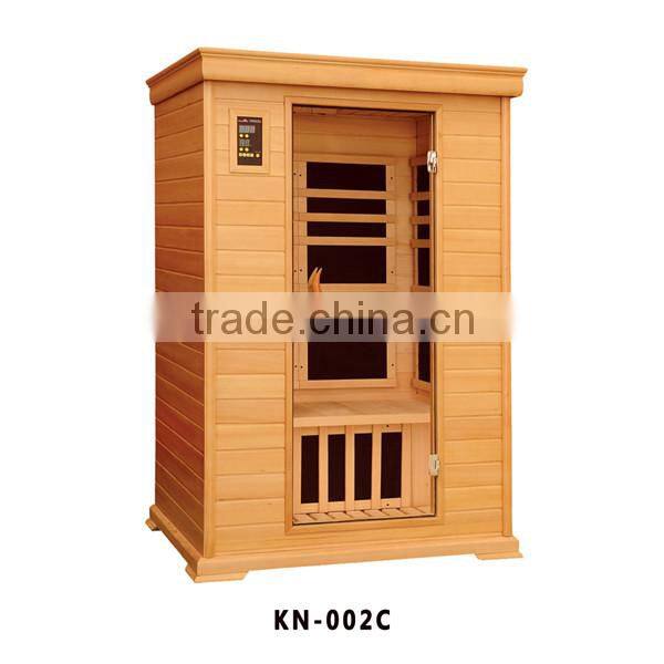 Infrared dry dry steam sauna cabin for 2 person