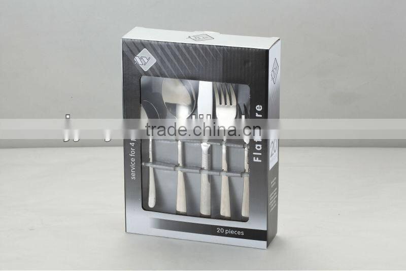 Stainless Steel Metal Handle Cutlery Set