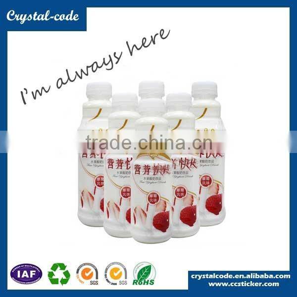 Shrink waterproof roll glossy colorful printing bottle label sticker