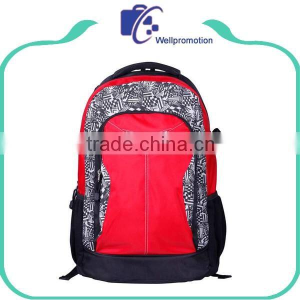 Wholesale customized polyester college bags backpacks / school bags backpack multifunctional