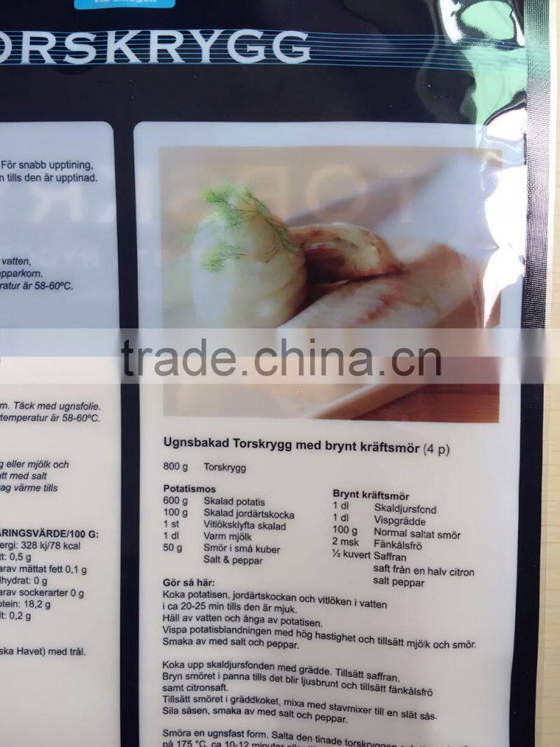 Zipper Three Sides Heast Seal High Quality Wholesale Plastic Bags For Frozen Food