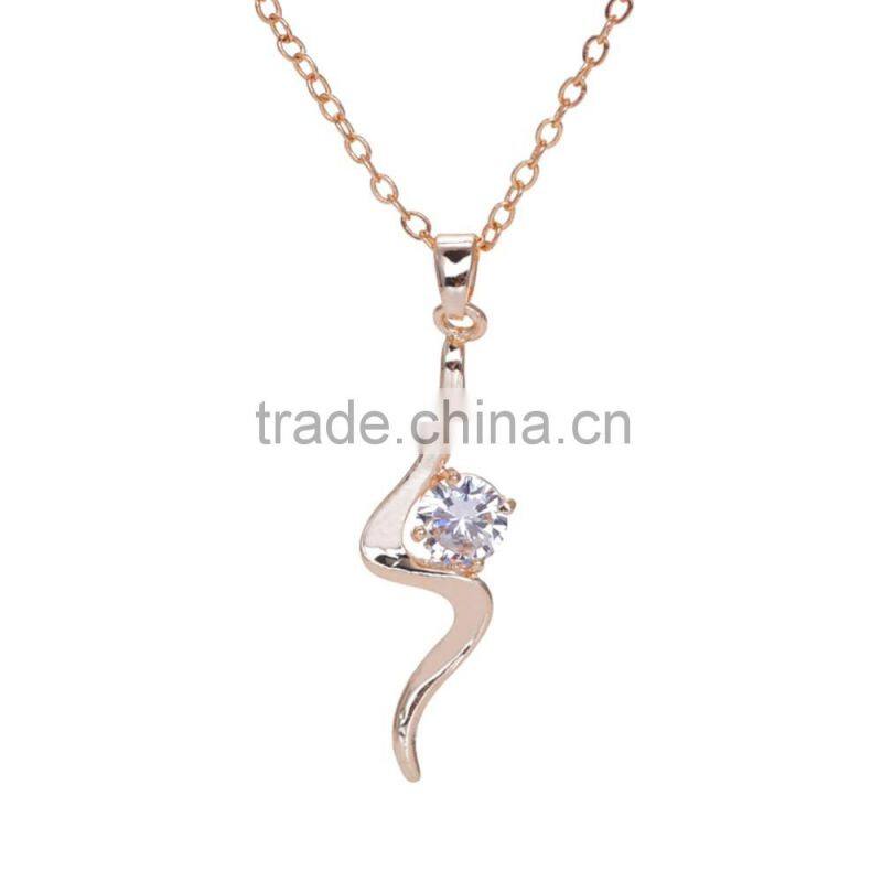 Wholesale Brief Smooth Design Charm For Women's Necklace Beautiful Cubic Zirconic Jewelry