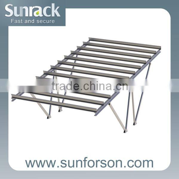 strong structure all aluminum car roof solar panel carport mount rack