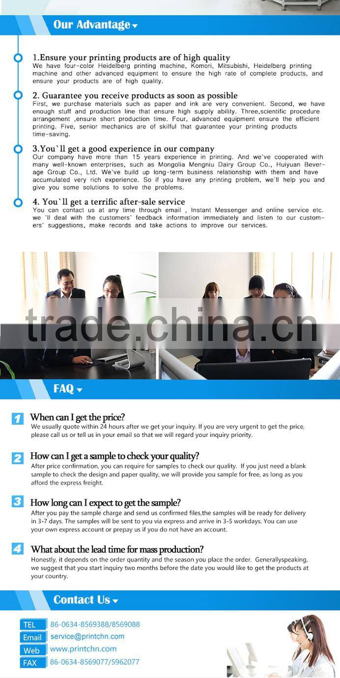 Factory direct cmyk color printed cardboard display box