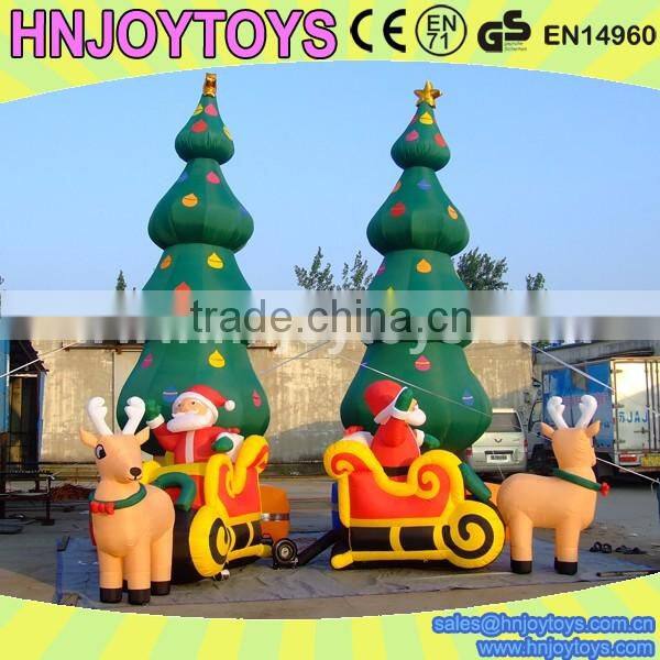 New arrival Chriatmas inflatable santa with camper