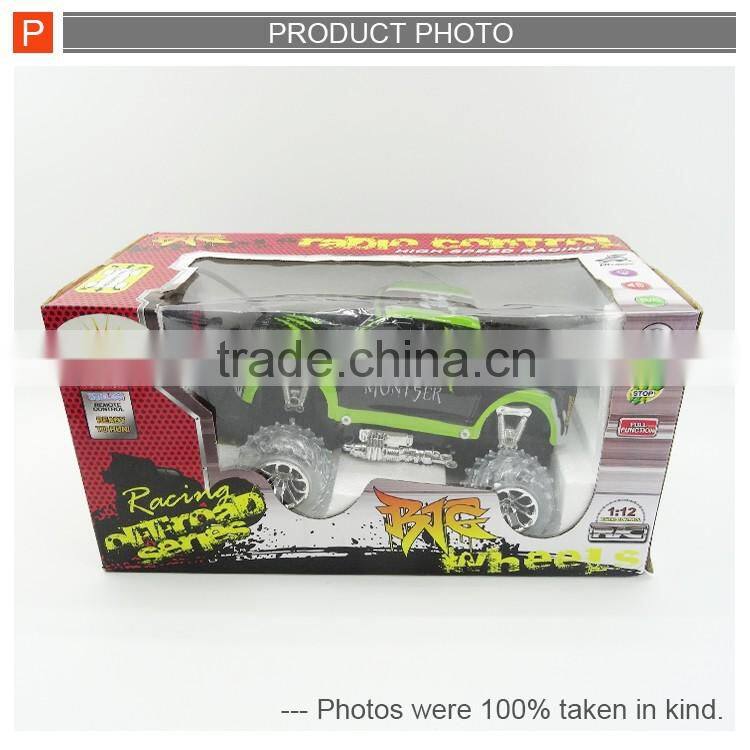 Amazing 1 /12 scale 4channels rc big wheel truck with light wheel