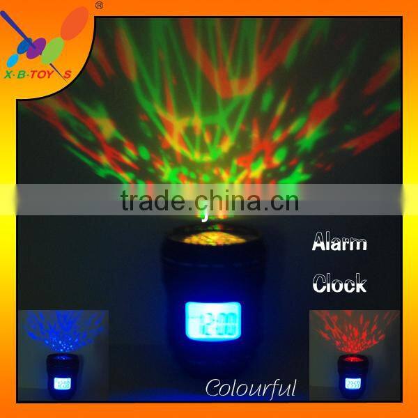 2015 newest design Camera Lens Shape LED star colorful projector musical night light for baby calendar Alarm Clock