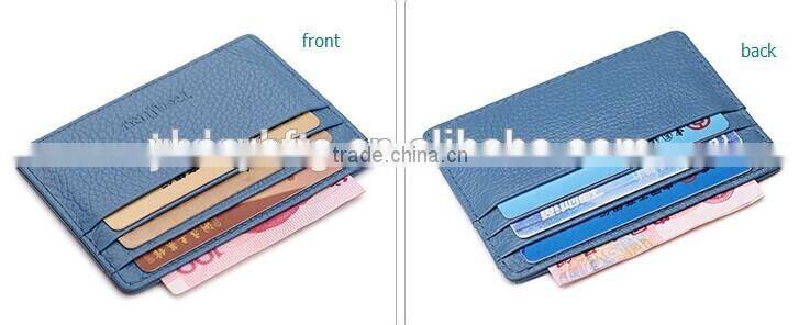 pu leather card holder wholesale with 7 solts