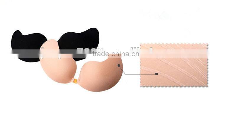 Sexy V-bra strapless seamless invisible cloth silicone bra,Fashion self-adhesive silicone free V-bra