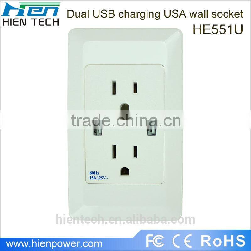 1outlet power strip with usb ports,5v usb power supply,electric socket for America